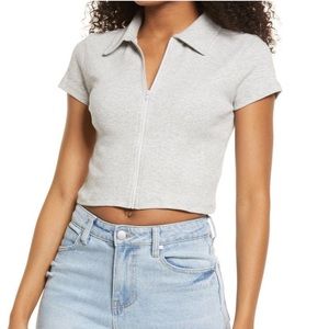 BP Front Zip Organic Cotton Polo Shirt